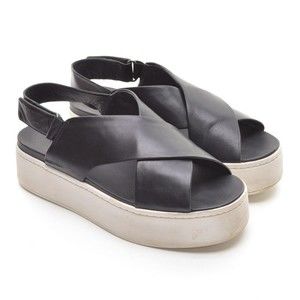 Vince Weslan Black Slingback Platform Sandal 36 / 6